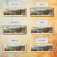 Carregar imagem no visualizador da galeria, Adapazar Turkey Panoramic Travel Poster, Framed Canvas Print or Metal Wall Art, Travel Art, Home Decor, Panoramic Painting, Midcentury Art
