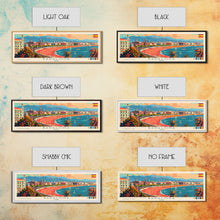 Carregar imagem no visualizador da galeria, Badalona Spain Travel Print Wall Art, Panoramic City Art, Travel Art, Wall Decor, Vacation Gift, Framed Canvas Print Or Metal Art

