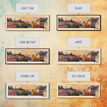 Cargar imagen en el visor de la galería, Bialystok Poland Panoramic Travel Poster, Framed Canvas Print or Metal Wall Art, Travel Art, Home Decor, Panoramic Painting, Midcentury Art

