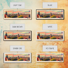 Cargar imagen en el visor de la galería, Birmingham United Kingdom Travel Print Wall Art, Panoramic City Art, Travel Art, Wall Decor, Vacation Gift, Framed Canvas Print Or Metal Art
