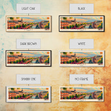 Load image into Gallery viewer, Borås Sweden Travel Art, City Art, Framed Canvas Print or Metal Wall Art, Europe Travel Poster, Panoramic Wall Art, Extra Wide Wall Art
