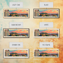 Load image into Gallery viewer, Bratislava Slovakia Wall Art, Panoramic Travel Poster, Panoramic Framed Canvas Print, City Wall Art, Wall Hanging Home Decor, Travel Art
