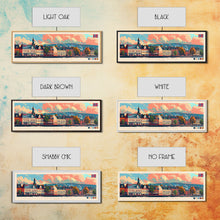 Carregar imagem no visualizador da galeria, Fredrikstad Norway Travel Art, City Art, Framed Canvas Print or Metal Wall Art, Europe Travel Poster, Panoramic Wall Art, Extra Wide Wall Art
