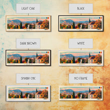 Cargar imagen en el visor de la galería, Galati Romania Travel Art, City Art, Framed Canvas Print or Metal Wall Art, Europe Travel Poster, Panoramic Wall Art, Extra Wide Wall Art
