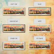 Carregar imagem no visualizador da galeria, Glasgow United Kingdom Travel Art, City Art, Framed Canvas Print or Metal Wall Art, Europe Travel Poster, Panoramic Wall Art, Extra Wide Wall Art
