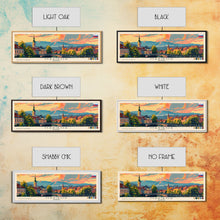 Load image into Gallery viewer, Maribor Slovenia Panoramic Travel Poster, Framed Canvas Print or Metal Wall Art, Travel Art, Home Decor, Panoramic Painting, Midcentury Art

