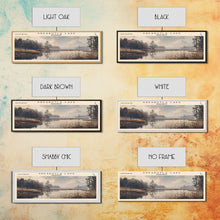 Carregar imagem no visualizador da galeria, Arkabutla Lake Mississippi Panoramic Framed Canvas Print, Lake House Decor, Rustic Art, Travel Poster, Scenic View, Nature Wall Art
