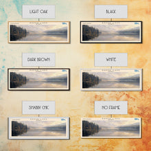 Carregar imagem no visualizador da galeria, Baker Lake Panoramic Framed Canvas Print, Lake House Decor, Minimalist Art, Travel Poster, Scenic View, Nature Wall Art
