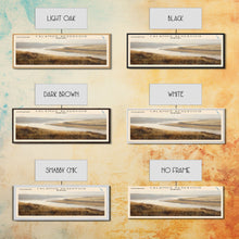 Carregar imagem no visualizador da galeria, Calamus Reservoir Nebraska Framed Canvas Print, Panoramic Lake House Decor, Wall Art, Travel Poster, Rustic Lake Painting, Nature Art
