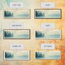 Cargar imagen en el visor de la galería, Churchill Lake Framed Canvas Print, Panoramic Lake House Decor, Wide Wall Art, Travel Poster, Modern Lake Painting, Nature Art
