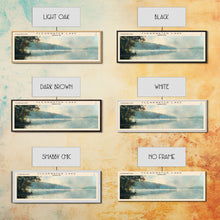 Cargar imagen en el visor de la galería, Clearwater Lake Missouri Framed Canvas Print, Lake House Decor, Panoramic Wide Art, Travel Poster, Rustic Lake Painting, Nature Art
