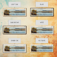 Carregar imagem no visualizador da galeria, Fenton Lake New Mexico Framed Canvas Print, Lake House Decor, Panoramic Wall Art, Travel Poster, Scenic Lake Painting, Nature Art
