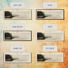 Load image into Gallery viewer, Lake Red Rock Iowa Framed Canvas Print, Lake House Decor, Panoramic Wall Art, Travel Poster, Beautiful Landscape Painting, Modern Art
