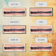 Carregar imagem no visualizador da galeria, American Lake Colorado Framed Canvas Print, Panoramic Travel Poster, Pop Art, Midcentury Modern Wall Art, Scenic Bedroom Art

