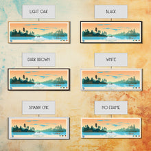 Carregar imagem no visualizador da galeria, Apopka Lake Florida Framed Canvas Print, Panoramic Travel Poster, Midcentury Modern Wall Art, Pop Art, Nature Living Room Art
