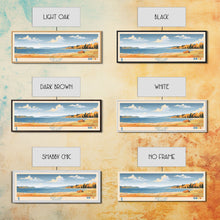 Carregar imagem no visualizador da galeria, Burt Lake Michigan Framed Canvas Print, Pop Art Panoramic Travel Poster, Midcentury Modern, Wall Art, Scenic Nature Painting, Bedroom Decor
