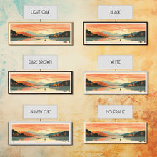 Cargar imagen en el visor de la galería, Cave Run Lake Kentucky Framed Canvas Print, Midcentury Modern Panoramic Wall Art, Living Room Decor, Pop Art, Travel Poster Art, Nature Art, Lake House Decor
