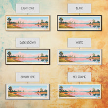 Cargar imagen en el visor de la galería, Fellows Lake Missouri Framed Canvas Print, Panoramic Wall Art, Midcentury Modern, Pop Art, Bedroom Decor, Travel Poster, Artistic Decor, Nature Painting
