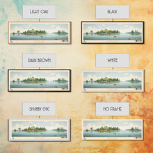 Load image into Gallery viewer, Sylvan Lake, South Dakota Framed Canvas Print, Lake House Decor, Midcentury Modern Art, Pop Art, Travel Poster, Bedroom Wall Art
