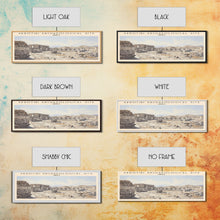 Carregar imagem no visualizador da galeria, Akrotiri Archaeological Site Framed Canvas Print Travel Poster | Wall Art | Home Decor | Gift For Travel Lover | Wall Hanging | Original Art
