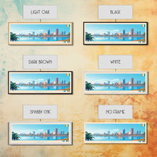 Carregar imagem no visualizador da galeria, Abidjan, Ivory Coast Panoramic Travel Poster Canvas Print, Abidjan, Ivory Coast Painting, Ivory Coast Art, Abidjan Travel Art, Guest Room Painting
