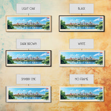 Carregar imagem no visualizador da galeria, Asuncion, Paraguay Panoramic Travel Poster Canvas Print, Asuncion, Paraguay Painting, Paraguay Art, Asuncion Travel Art, Living Room Painting
