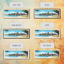Load image into Gallery viewer, Barrie, Canada Panoramic Travel Poster Canvas Print, Barrie, Canada Painting, Canada Art, Barrie Panoramic Travel Art, Travel Painting

