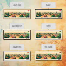 Load image into Gallery viewer, Bobo-Dioulasso, Burkina Faso Panoramic Travel Poster Canvas Print, Bobo-Dioulasso, Burkina Faso Painting, Burkina Faso Art, Bobo-Dioulasso Travel Art, Guest Room Painting
