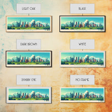 Load image into Gallery viewer, Brazzaville, Republic of the Congo Panoramic Travel Poster Canvas Print, Brazzaville, Republic of the Congo Painting, Republic of the Congo Art, Brazzaville Travel Art, Living Room Painting
