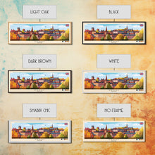 Load image into Gallery viewer, Derby, England Panoramic Travel Poster Canvas Print, Derby, England Painting, England Art, Derby Travel Art, Guest Room Painting
