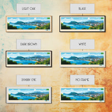 Carregar imagem no visualizador da galeria, Florianopolis, Brazil Panoramic Travel Poster Canvas Print, Florianopolis, Brazil Painting, Brazil Art, Florianopolis Panoramic Travel Art, Travel Painting
