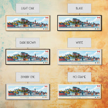 Load image into Gallery viewer, Quebec City, Canada Panoramic Travel Poster Canvas Print, Quebec City, Canada Painting, Canada Art, Quebec City Travel Art, Guest Room Painting
