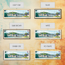 Load image into Gallery viewer, Truro, England Panoramic Travel Poster Canvas Print, Truro, England Painting, England Art, Truro Travel Art, Living Room Painting
