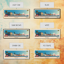 Cargar imagen en el visor de la galería, Beira, Mozambique Panoramic Canvas Print, Beira, Mozambique Painting, Mozambique Art, Beira Travel Poster, Travel Art, Guest Room Painting
