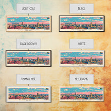 Load image into Gallery viewer, Bloemfontein, South Africa Panoramic Canvas Print, Bloemfontein, South Africa Painting, South Africa Art, Bloemfontein Travel Poster, Travel Art, Guest Room Painting
