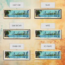 Load image into Gallery viewer, Brisbane, Australia Panoramic Canvas Print, Brisbane, Australia Painting, Australia Art, Brisbane Travel Poster, Travel Art, Living Room Painting
