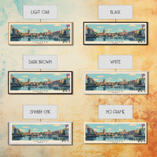 Cargar imagen en el visor de la galería, Chester, England Panoramic Canvas Print, Chester, England Painting, England Art, Chester Travel Poster, Travel Art, Living Room Painting
