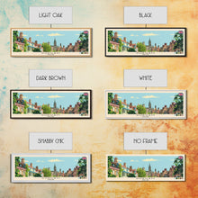 Load image into Gallery viewer, Durham, England Panoramic Canvas Print, Durham, England Painting, England Art, Durham Travel Poster, Travel Art, Vacation Gift
