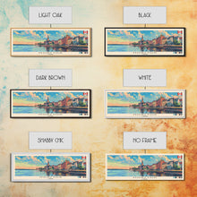 Load image into Gallery viewer, Moncton, Canada Panoramic Canvas Print, Moncton, Canada Painting, Canada Art, Moncton Travel Poster, Travel Art, Guest Room Painting
