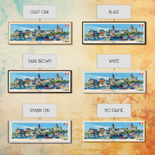 Load image into Gallery viewer, Quebec City, Canada Panoramic Canvas Print, Quebec City, Canada Painting, Canada Art, Quebec City Travel Poster, Travel Art, Vacation Gift
