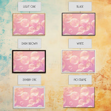 Load image into Gallery viewer, Pink Bathroom Wall Decor, Pink Bubbles Abstract Wall Art Print, Bubbles Print, Pink Nursery Wall Art, Bubbles Nursery Art Print Framed Art
