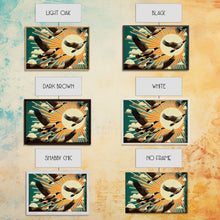 Cargar imagen en el visor de la galería, Flock of Geese, art deco style, midcentury style art, framed canvas print
