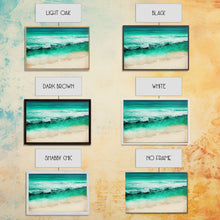 Carregar imagem no visualizador da galeria, Canvas Print, Painting of Emerald Green Waves, Framed Canvas Art, whimsical ocean art, framed wall art
