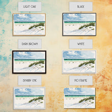 Load image into Gallery viewer, framed ocean art canvas, beach wall art, framed wall art, living room wall decor, abstract landscape art, framed canvas print
