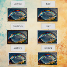 Carregar imagem no visualizador da galeria, Fish-Eye Rainbow, Yellowstone, Framed Canvas Print, beautiful rainbow nature art
