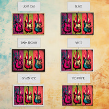 Load image into Gallery viewer, Electric Guitar Pop Art, Instrument Drawings, Framed Canvas Print, Pop Art, Graffiti Splatter Art, Large Living Room Wall Decorr
