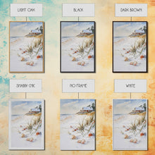 Cargar imagen en el visor de la galería, Christmas On A Snow Capped Beach, Wood Framed Wall Art, Rustic Christmas Decor, Tropical / nautical Christmas Art
