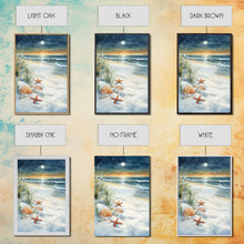 Carregar imagem no visualizador da galeria, Canvas Print Of Christmas On The Beach, Trendy Christmas Art, Winter Art, Winter Art Print, Wood Framed Art
