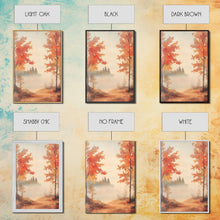 Carregar imagem no visualizador da galeria, Canvas Print of Serene Autumn Path with Misty Background, Fall Wall Art, Seasonal Decor, Gift Idea, Modern Farmhouse, Autumn Landscape
