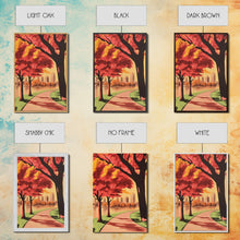 Carregar imagem no visualizador da galeria, Canvas Print of City Park with Autumn Trees and Path, Seasonal Wall Art, Modern Farmhouse Decor, Best Gift Idea, Fall Cityscape Art
